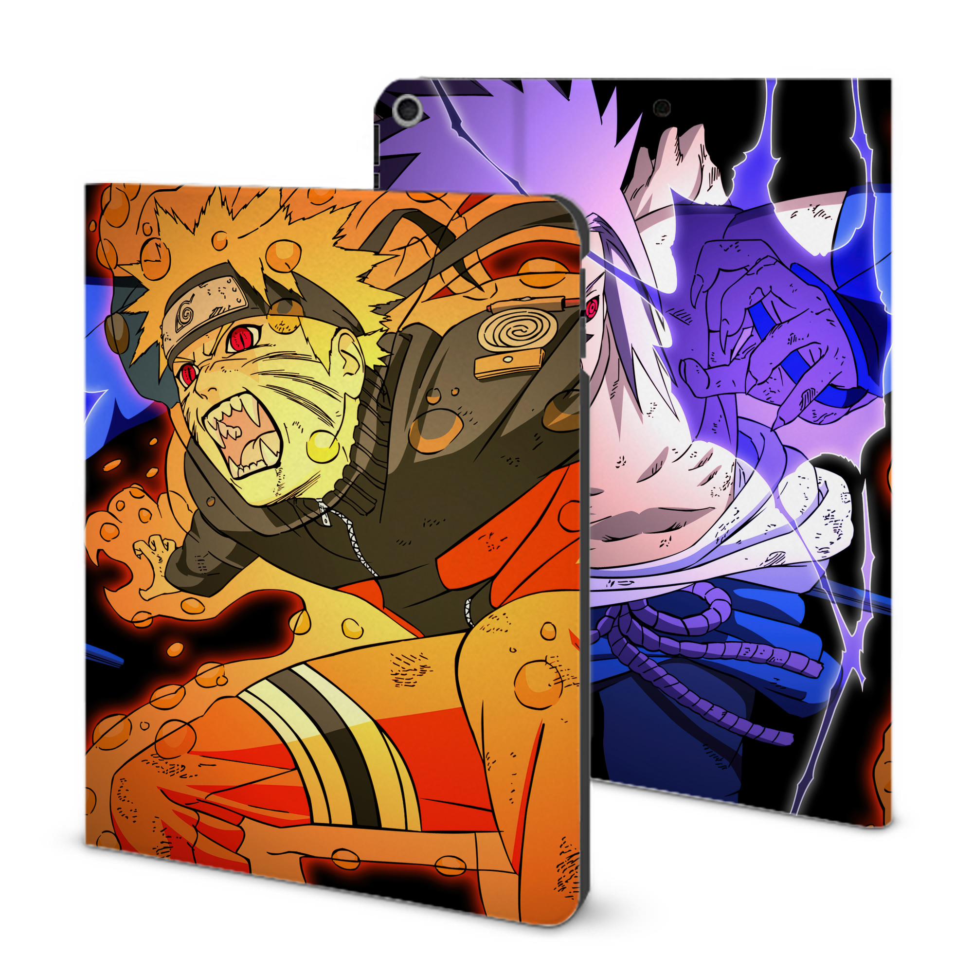 （画像用） NARUTO -ナルト- NARUTO -ナルト- 疾風伝 IPad ケース ブック型 PUレザー TPU 耐衝撃 軽量 薄型 ペン収納なし 全面保護 IPad 各モデル対応